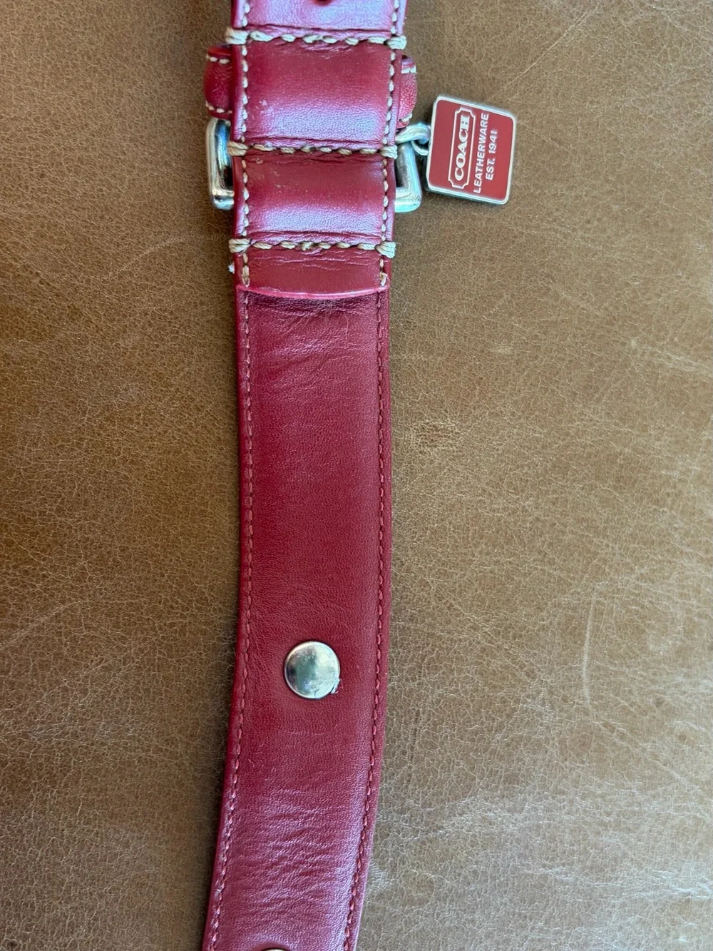 Vintage Coach red dog collar